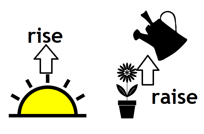 rise-raise-Unterschied